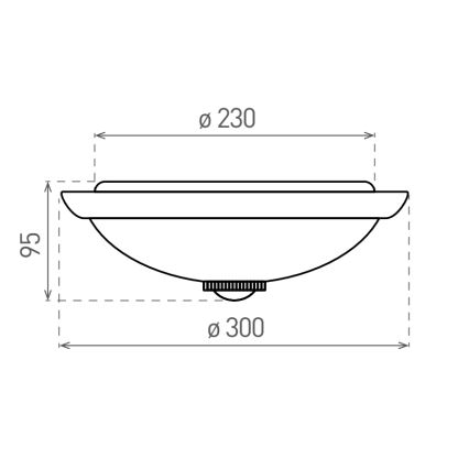 Luminária de teto com sensor de movimento e crepuscular, 2xE27/40W/230V, Ø 30 cm, branca