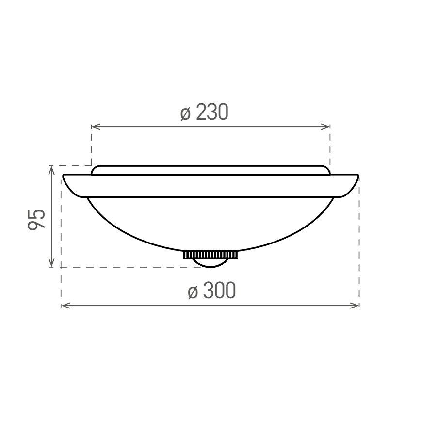 Luminária de teto com sensor de movimento e crepuscular, 2xE27/40W/230V, Ø 30 cm, branca