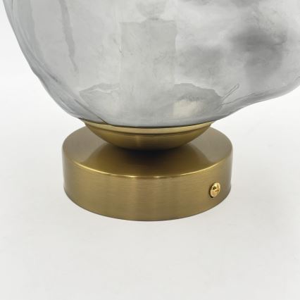 Luminária de teto CRISTAL 1xE14/15W/230V latão/preto fumê