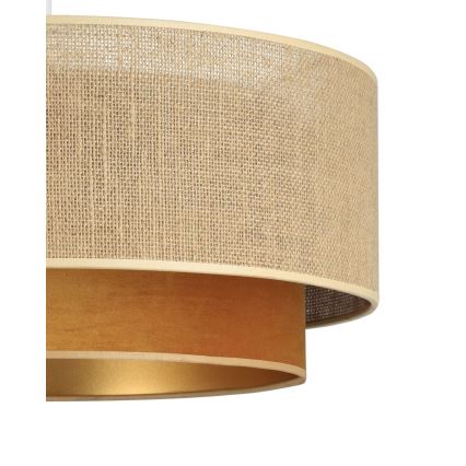 Luminária de teto de sobrepor SARTA 1xE27/60W/230V Ø 45 cm cobre/juta