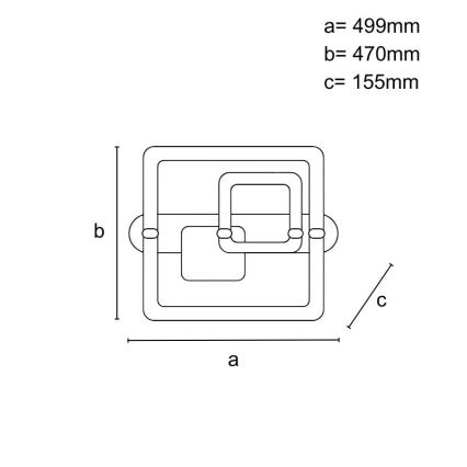 Luminária de teto dimerizável LED/140W/230V 3000-6500K + controlo remoto