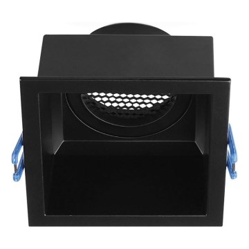 Luminária de teto embutida GU10 9x9 cm preta