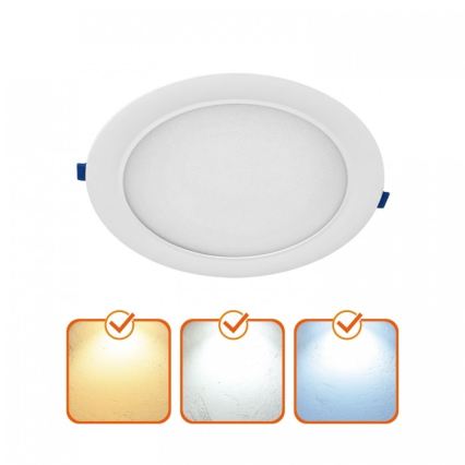 Luminária de teto embutida LED SIGARO LED/24W/230V 3000/4000/6500K Ø 22 cm branca