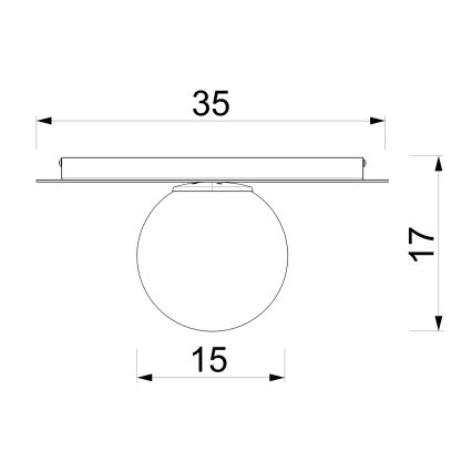 Luminária de teto FLAT 1xE27/15W/230V Ø 35 cm creme