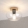 Luminária de teto FLO WOOD 1xE27/15W/230V carvalho/vidro transparente Ø 22 cm