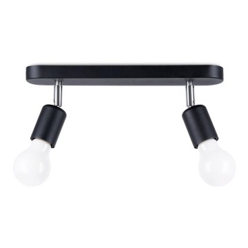 Luminária de teto FORNES 2xE27/60W/230V preta