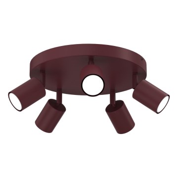 Luminária de teto FUN 5xGU10/8W/230V bordô