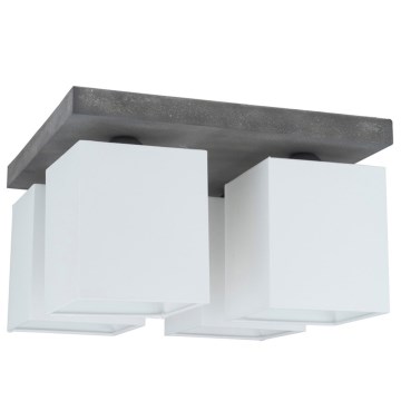 Luminária de teto GREAT 4xE27/25W/230V concreto