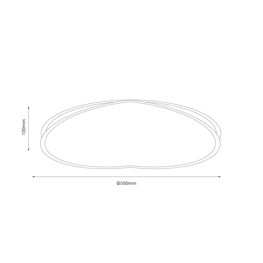 Luminária de teto HALO LED/38W/230V Ø 50 cm preta