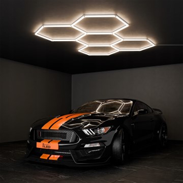 Luminária de teto HEXAGON LED/192W/85-265V 4000K 298x209 cm CRI 90 IP54 branca