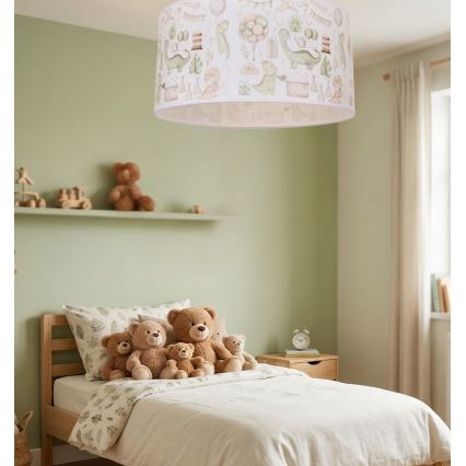 Luminária de teto infantil KIDS ROOM 1xE27/60W/230V diâmetro 40 cm dinossauro