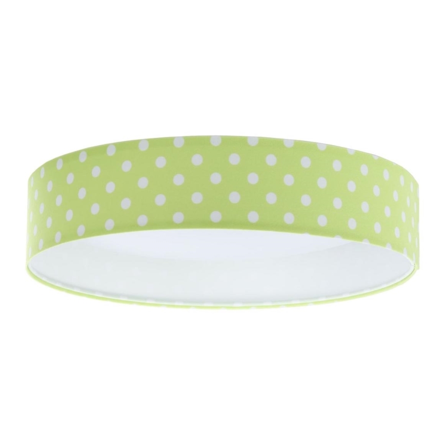 Luminária de teto infantil LED GALAXY KIDS LED/24W/230V bolinhas verde/branco