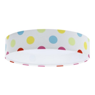 Luminária de teto infantil LED GALAXY KIDS LED/24W/230V com bolinhas coloridas