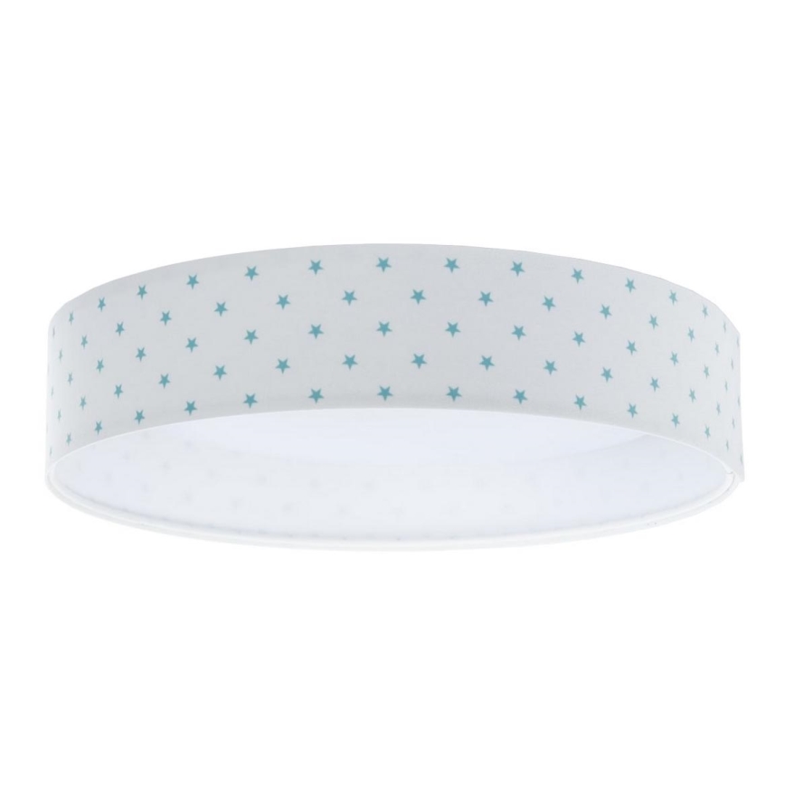 Luminária de teto infantil LED GALAXY KIDS LED/24W/230V estrelas branco/turquesa