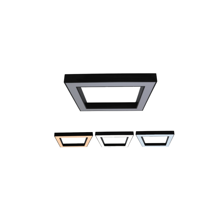 Luminária de teto LED/100W/230V 3000/4000/6500K 80x80 cm preta