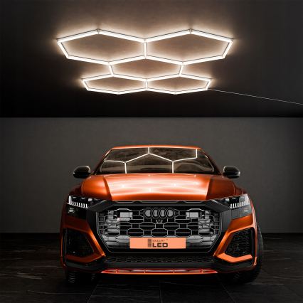 Luminária de Teto LED HEXAGON 240W 85-265V 4000K 298x209 cm CRI 90 IP44 branca