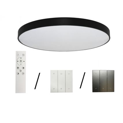 Luminária de teto LED/300W/230V 3000/4000/6500K Ø 120 cm preta