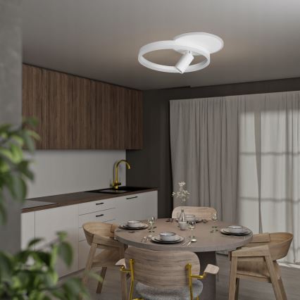 Luminária de teto LED/38W/230V + 1xGU10/30W branca