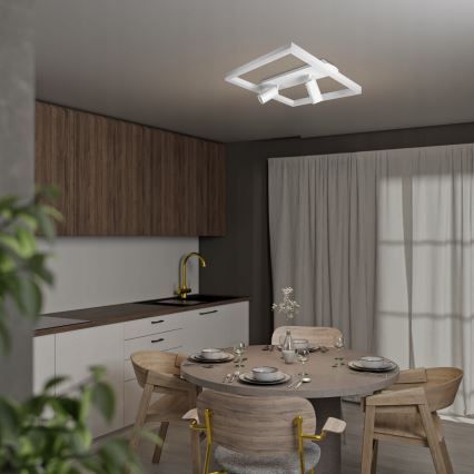 Luminária de teto LED/38W/230V + 2xGU10/30W branca