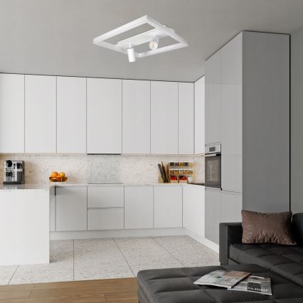 Luminária de teto LED/38W/230V + 2xGU10/30W branca