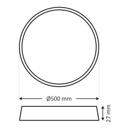 Luminária de teto LED/40W/230V 3000/4000/6500K Ø 50 cm bege