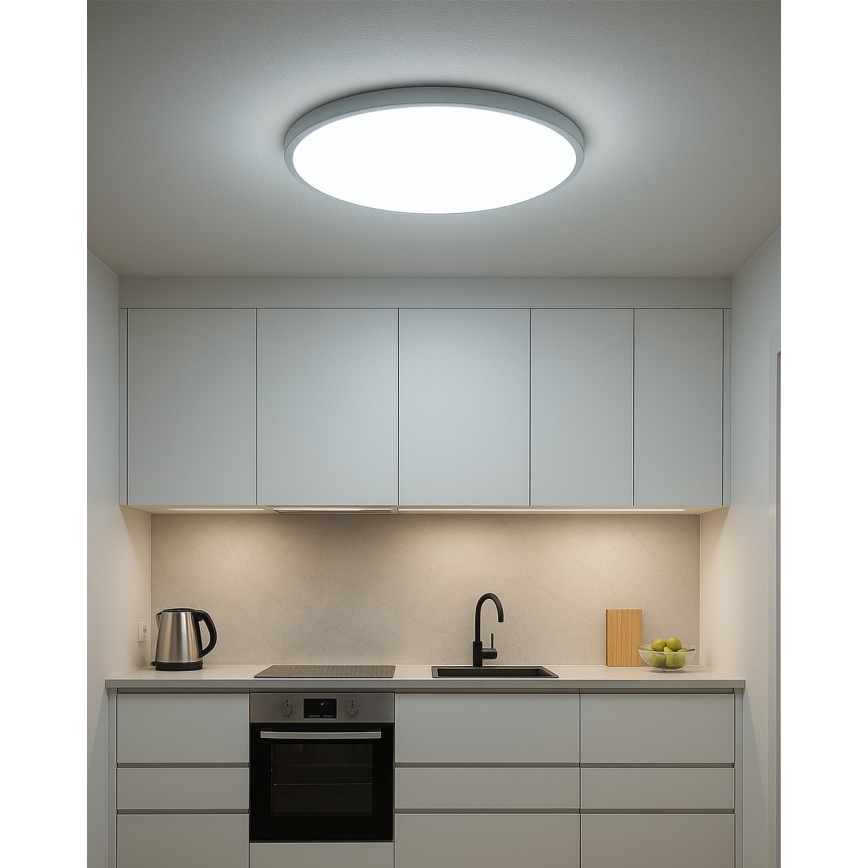 Luminária de teto LED/40W/230V 3000/4000/6500K Ø 50 cm branca