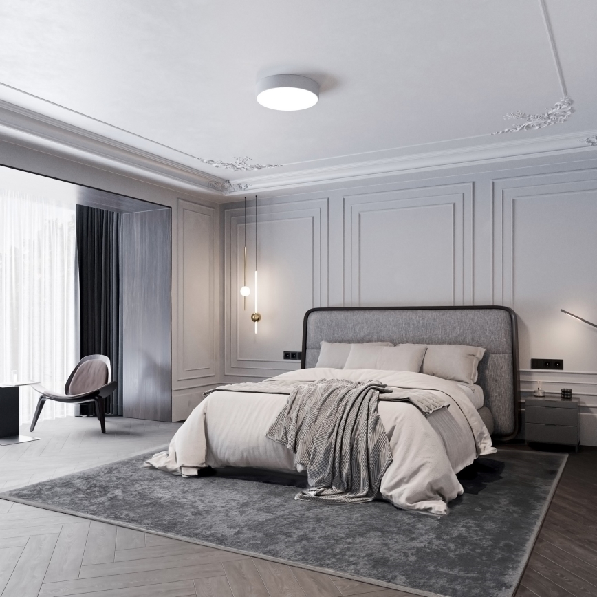 Luminária de Teto LED CLEO LED/24W/230V 4000K diâmetro 30 cm cinza