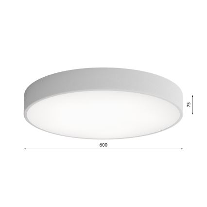 Luminária de Teto LED CLEO LED/69W/230V 4000K diâmetro 60 cm cinza