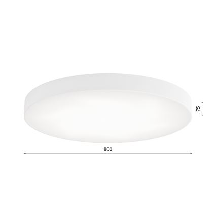 Luminária de Teto LED CLEO LED/96W/230V 3000K diâmetro 80 cm branco