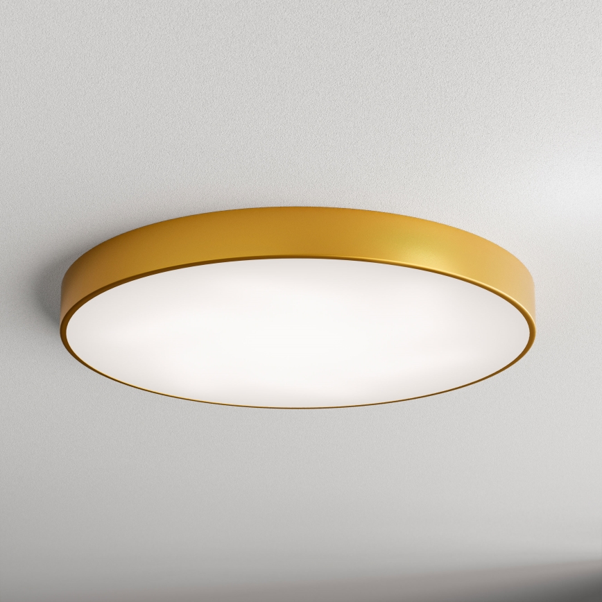 Luminária de Teto LED CLEO LED/96W/230V 3000K diâmetro 80 cm dourada