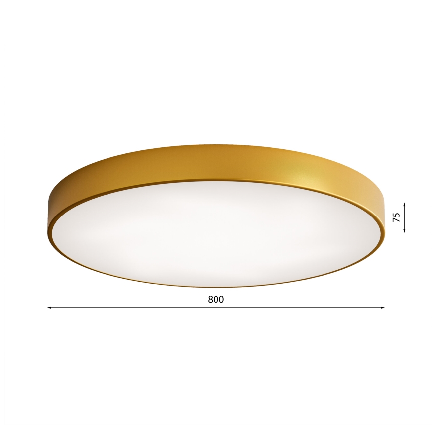 Luminária de Teto LED CLEO LED/96W/230V 3000K diâmetro 80 cm dourada