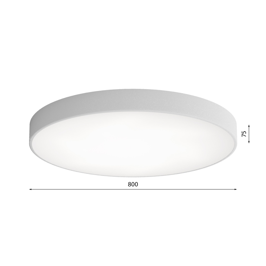 Luminária de Teto LED CLEO LED/96W/230V 4000K diâmetro 80 cm cinza