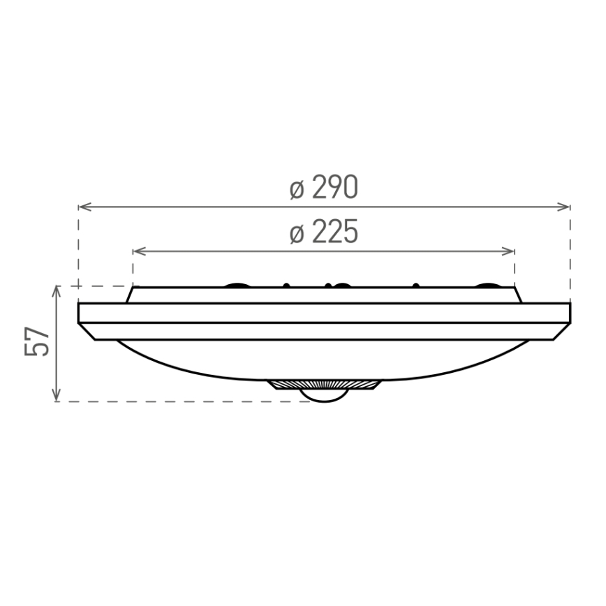 Luminária de teto LED com sensor de movimento e crepúsculo, 20W/230V, diâmetro 29 cm, branca
