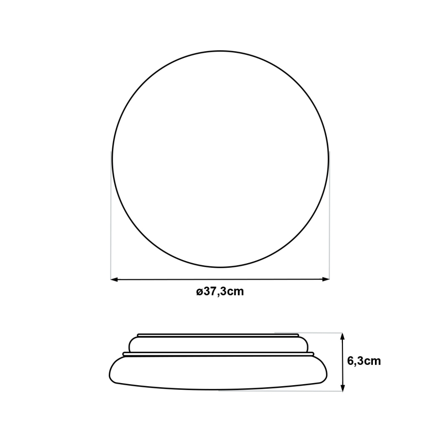 Luminária de teto LED com sensor de movimento LENA LED/24W/230V Ø 37,3 cm branca