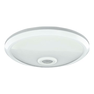 Luminária de teto LED com sensores de movimento e de crepúsculo e módulo de emergência MANA LED/16W/230V 1500 mAh Ø 29 cm branca