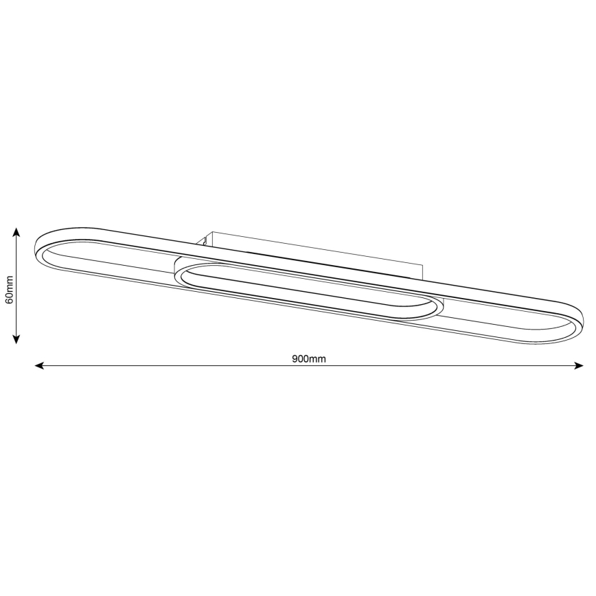 Luminária de teto LED CORDOBA LED/26W/230V preta