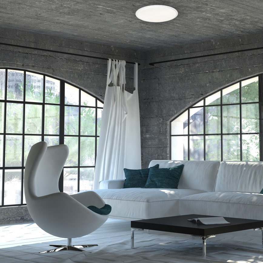 Luminária de teto LED dimmerizável CRUZ LED/40W/230V 2000lm + controlo remoto