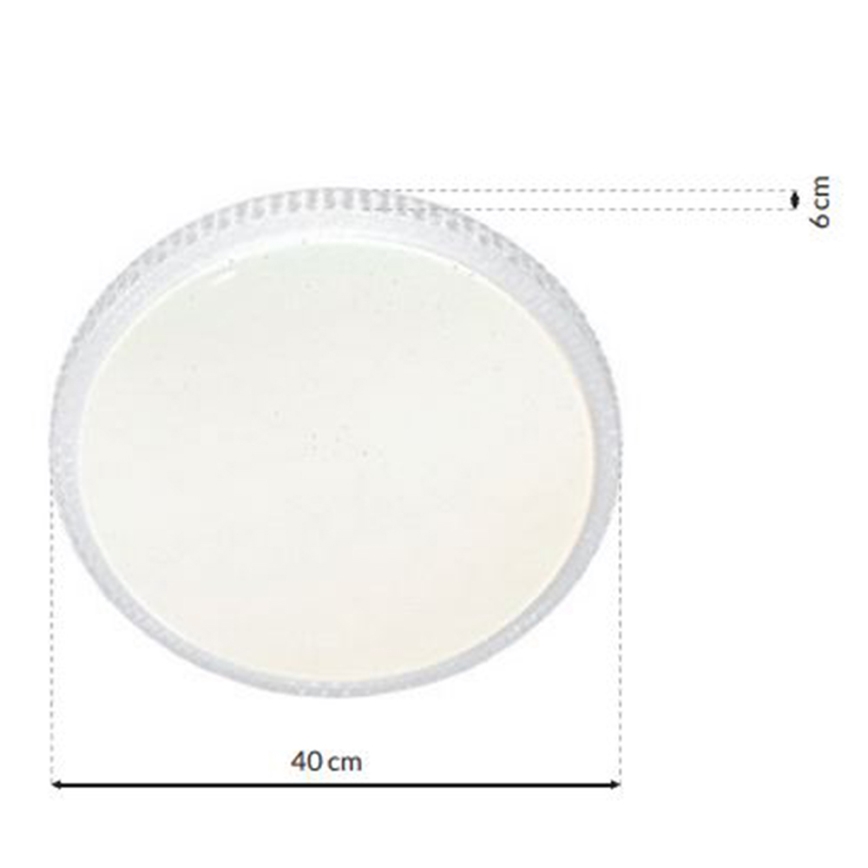Luminária de teto LED dimmerizável CRUZ LED/40W/230V 2000lm + controlo remoto