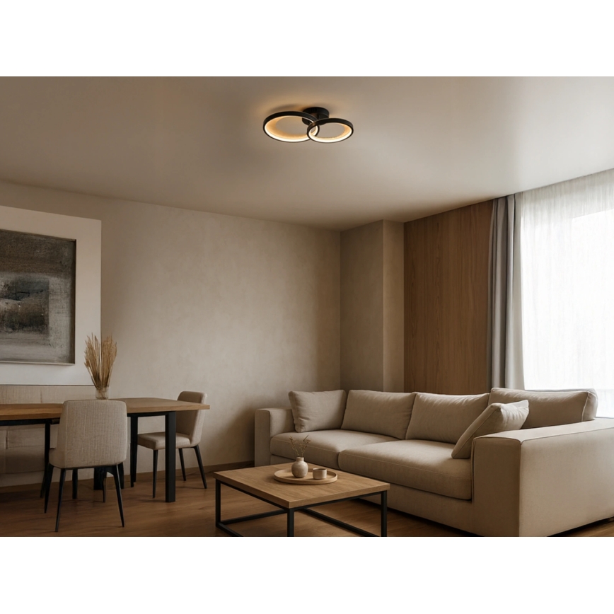 Luminária de teto LED dimerizável 35W/230V 3000-6500K + comando remoto