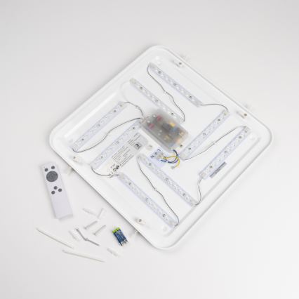 Plafon LED dimerizável LED/42W/230V 3000-6500K 49x49 cm branco + comando remoto