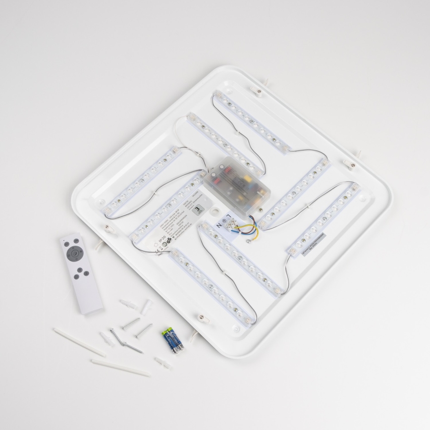 Plafon LED dimerizável LED/42W/230V 3000-6500K 49x49 cm branco + comando remoto
