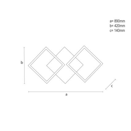 Luminária de teto LED dimerizável 85W/230V 3000-6500K + controlo remoto