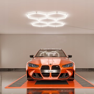 Luminária de teto LED dimerizável HEXAGON LED/192W/85-265V 5000K 160x221 cm CRI 90 IP54 branca