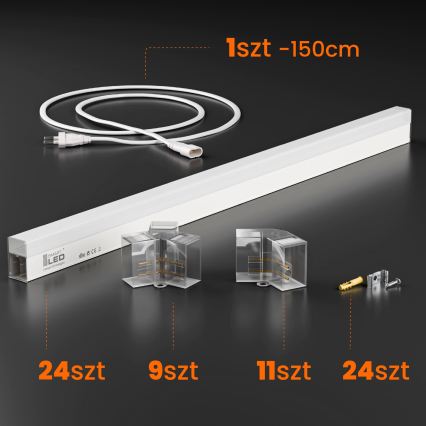 Luminária de teto LED dimerizável HEXAGON LED/192W/85-265V 5000K 160x221 cm CRI 90 IP54 branca