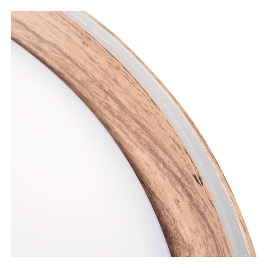 Candeeiro de teto dimerizável LED ILVI LED/45W/230V 2700-6500K Ø 50 cm acabamento em madeira + controlo remoto