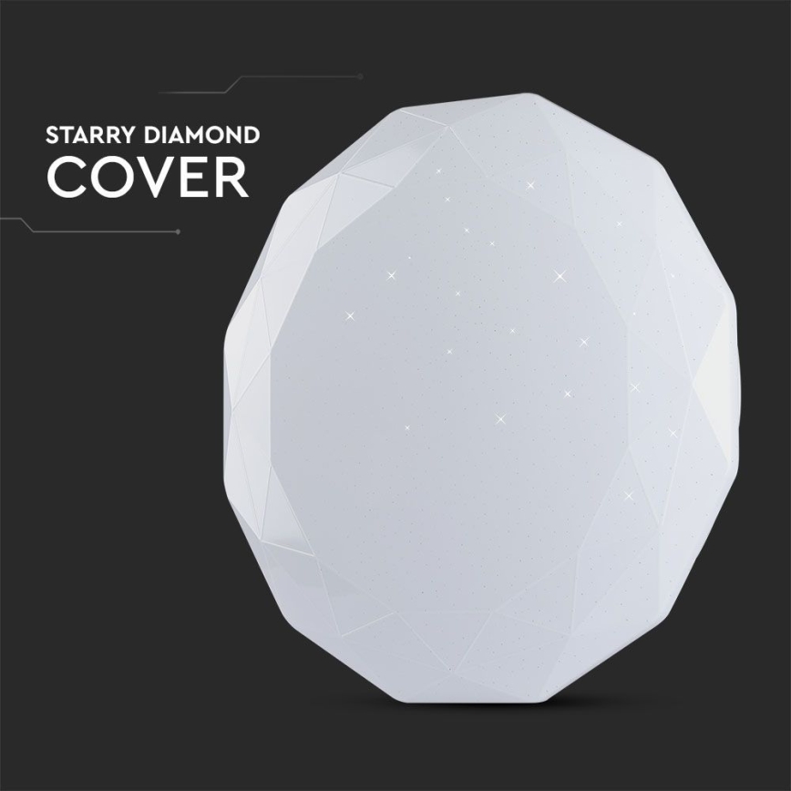 Candeeiro de tecto LED regulável 60W/230V 3000K/4000K/6500K, diâmetro 50 cm + comando remoto