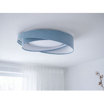 Luminária de teto LED regulável SMART GALAXY MODERN LED/24W/230V 3000-6500K diâmetro 55 cm azul + comando remoto