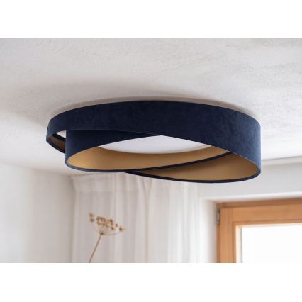 Candeeiro de tecto LED dimerizável SMART GALAXY MODERN LED/24W/230V 3000-6500K Ø 55 cm azul/dourado + controlo remoto