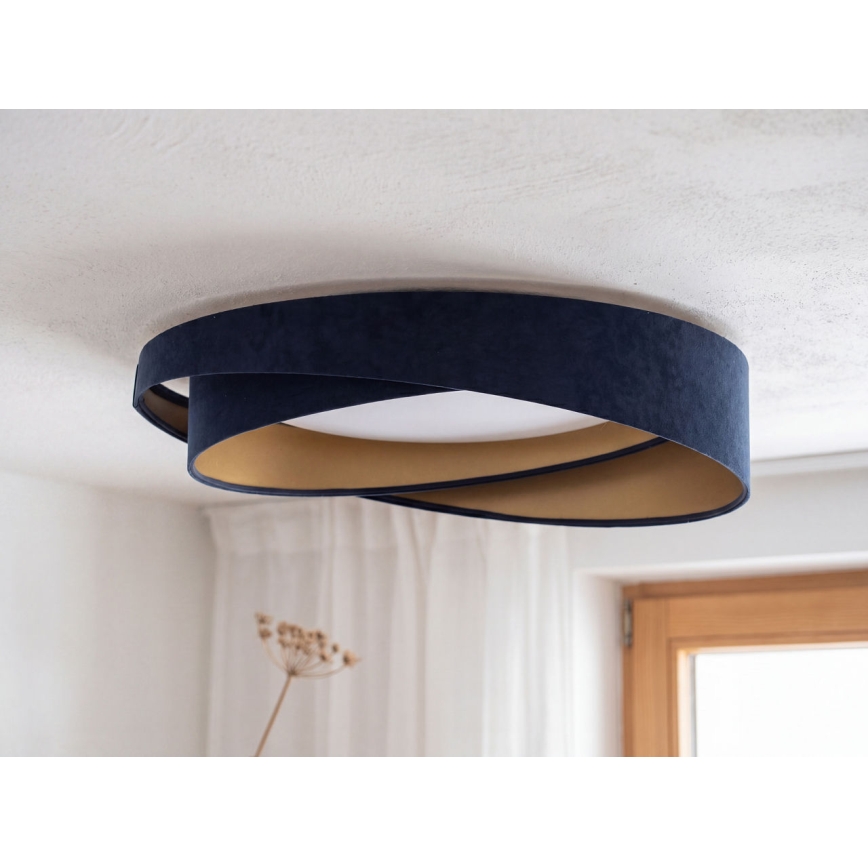 Candeeiro de tecto LED dimerizável SMART GALAXY MODERN LED/24W/230V 3000-6500K Ø 55 cm azul/dourado + controlo remoto