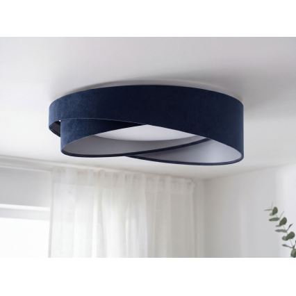 Luminária de tecto LED dimerizável SMART GALAXY MODERN LED/24W/230V 3000-6500K diâmetro 55 cm azul/prateado + comando remoto